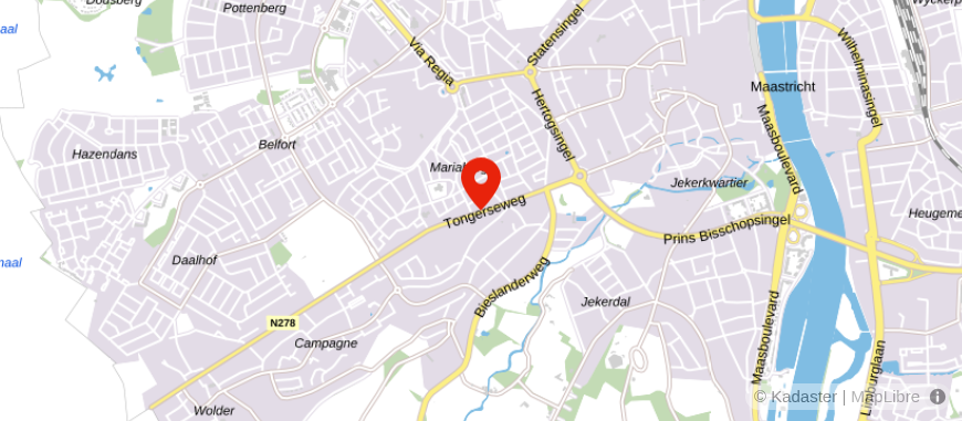 Locatie van Zekerheuts - Maastricht Tongerseweg