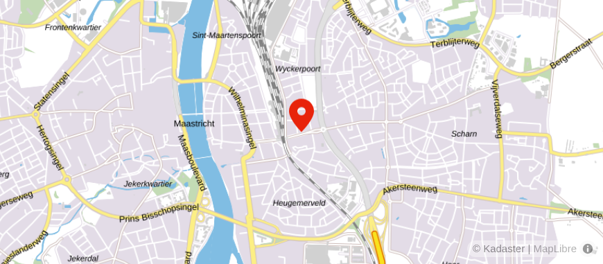 Locatie van Boek & Offermans Makelaars Maastricht