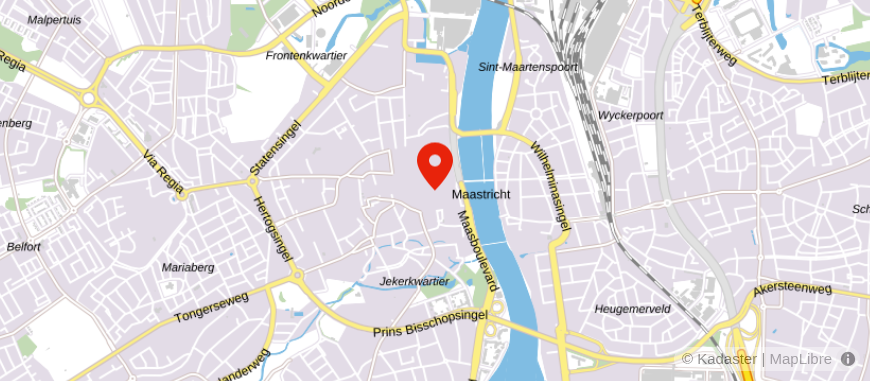 Locatie van Pooters Makelaardij - Maastricht Centrum