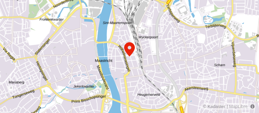 Locatie van Handelsbanken Maastricht