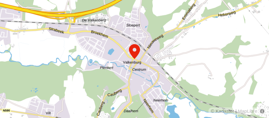 Locatie van Boek & Offermans Valkenburg