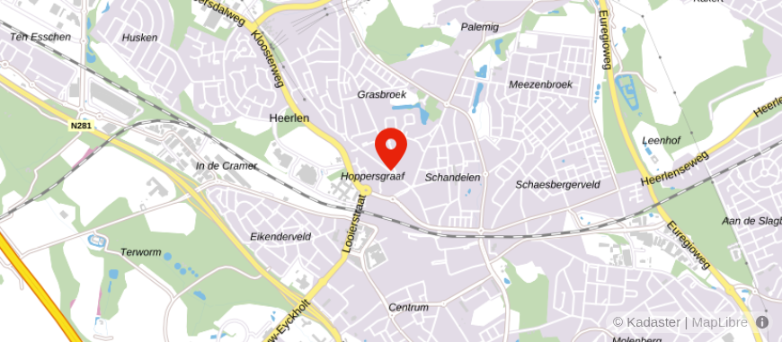 Locatie van DELA uitvaartcentrum in Heerlen