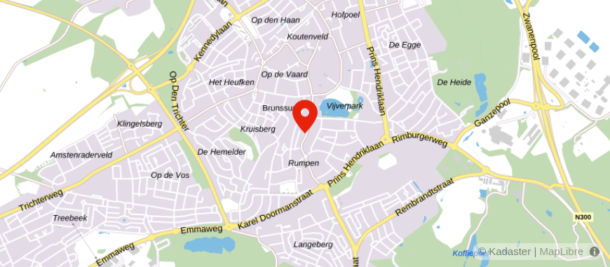 Locatie van Huiskamer Hypotheken Parkstad