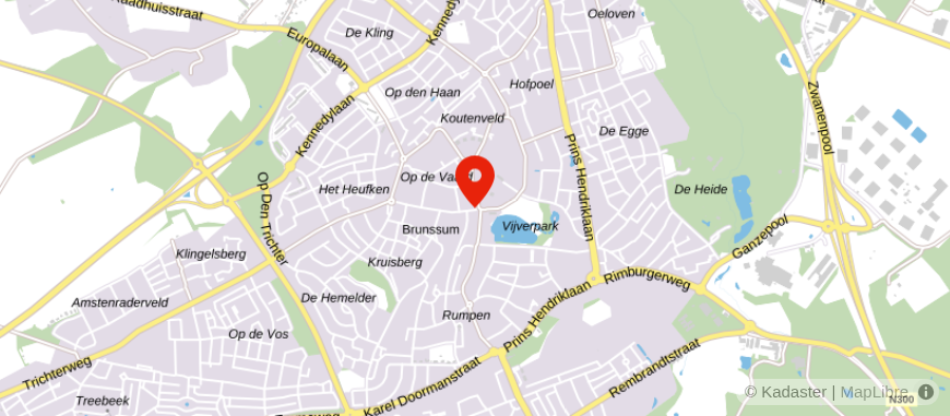 Locatie van zekerheuts - Brunssum