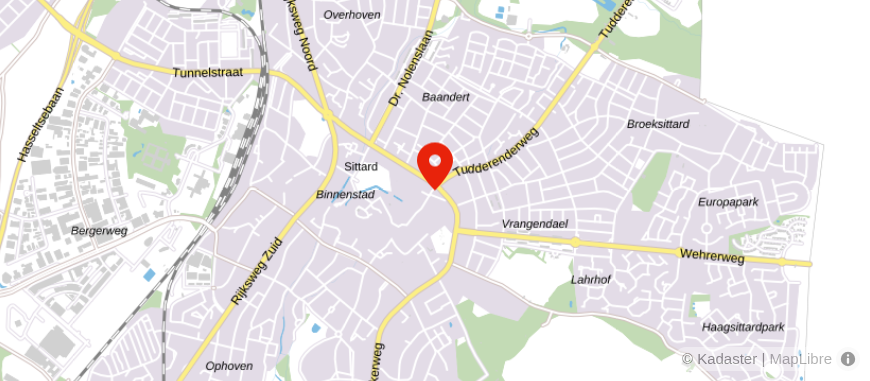Locatie van Boek & Offermans Sittard