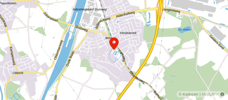 Locatie van Zekerheuts - Born