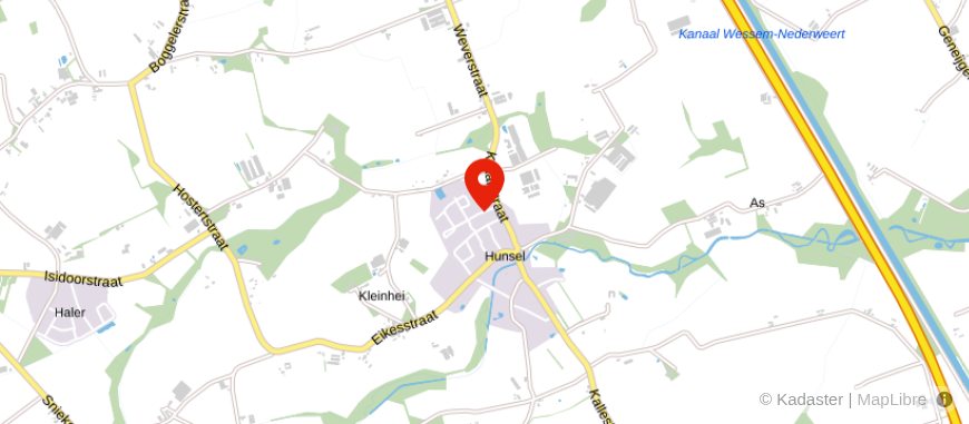 Locatie van Affluent Hunsel