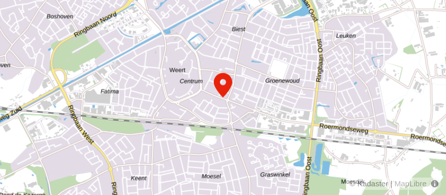Locatie van Veldsink Advies, Weert