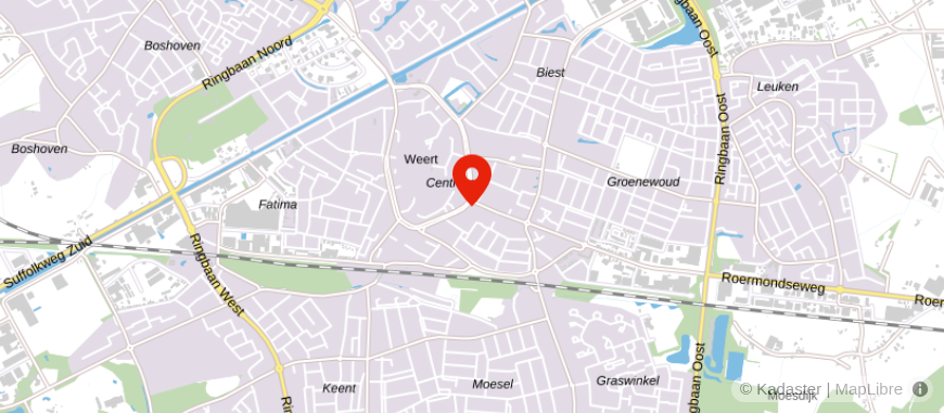 Locatie van Geld & Woning Weert