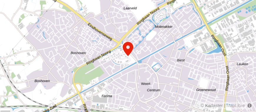 Locatie van Rivez-Zuiderhuis,  kantoor Weert