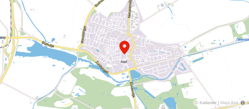 Locatie van Kuub Makelaars - Axel