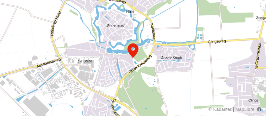 Locatie van DELA Uitvaartcentrum in Hulst