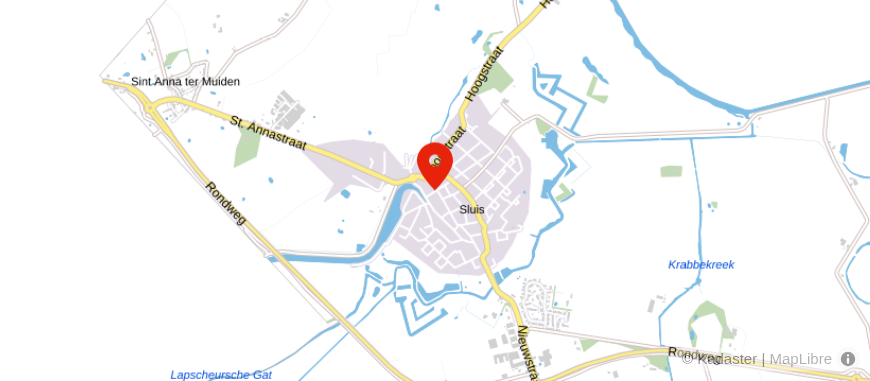 Locatie van Kindt & Biesbroeck Makelaardij Sluis