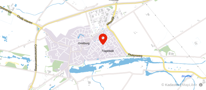 Locatie van ten Donkelaar Administratie & Advies Oostburg