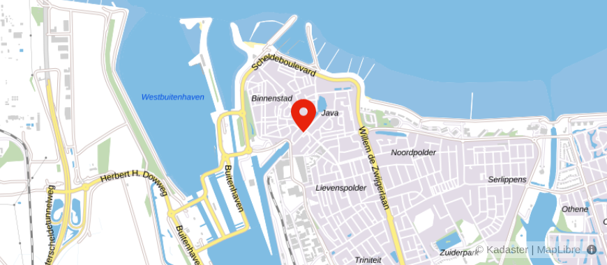 Locatie van aaff Terneuzen