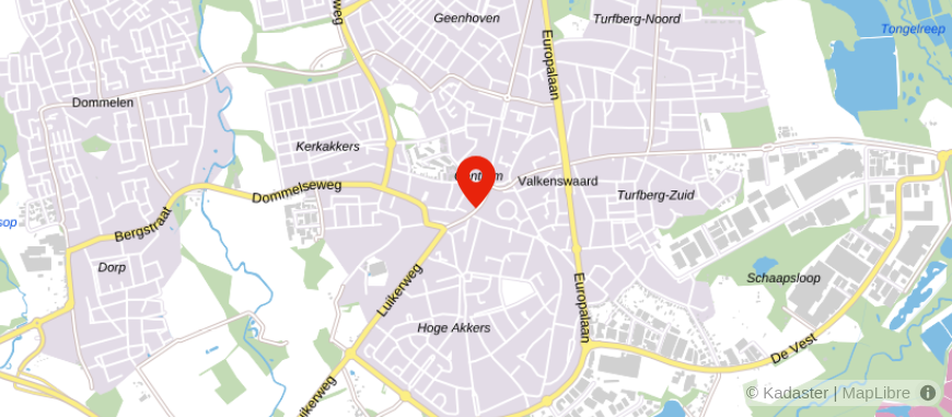 Locatie van Rabobank Valkenswaard
