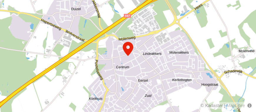 Locatie van Lommers Makelaars Eersel