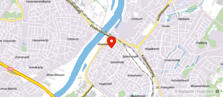 Locatie van Huis & Zeker Hypotheken Venlo