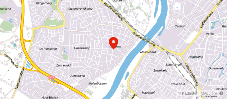 Locatie van De Hypotheekshop Venlo