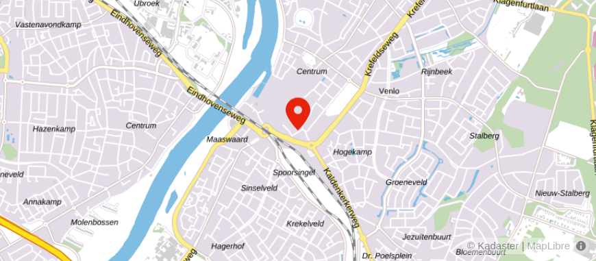 Locatie van Univé Venlo
