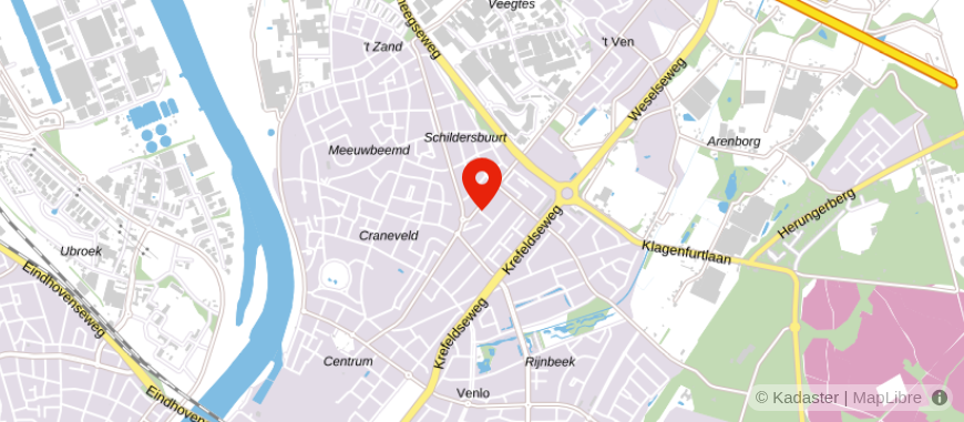 Locatie van Boek & Offermans Makelaars Venlo