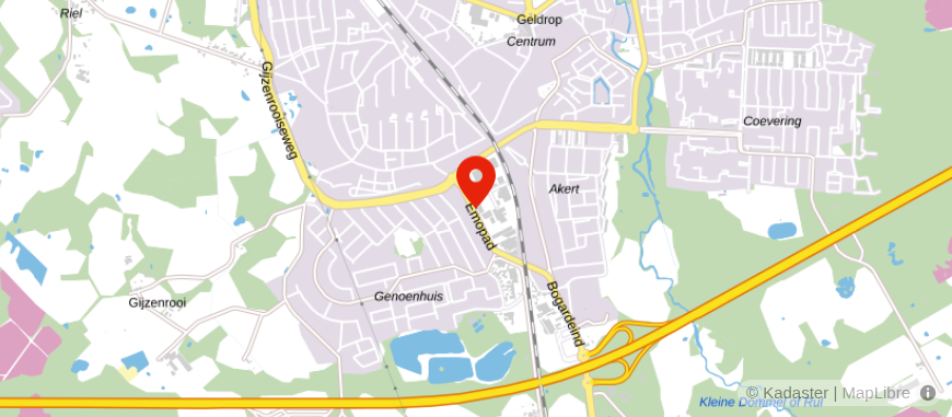 Locatie van Administratie + advieskantoor J. v.d. Winkel