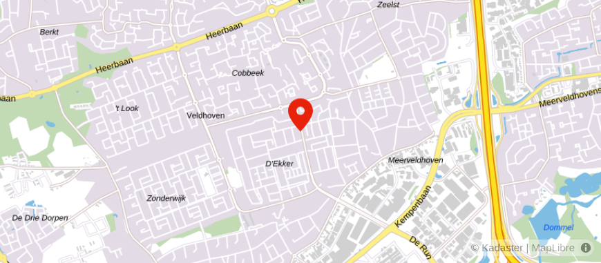 Locatie van Budget Financieel Advies Veldhoven