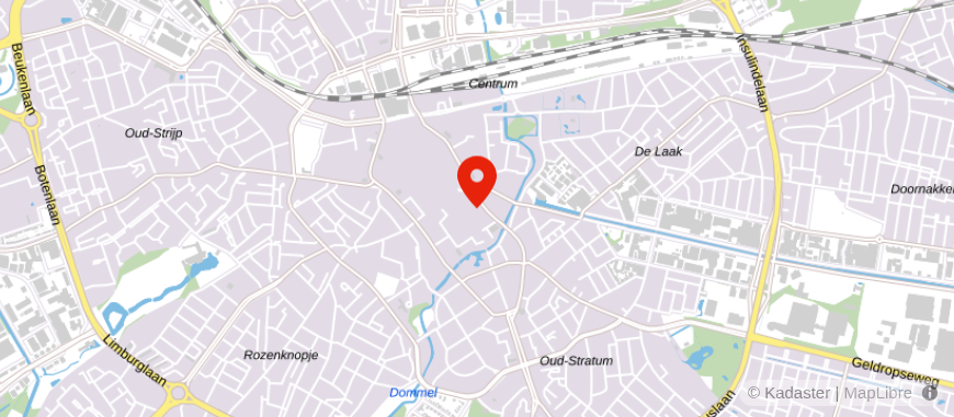 Locatie van vb&t Makelaars Eindhoven