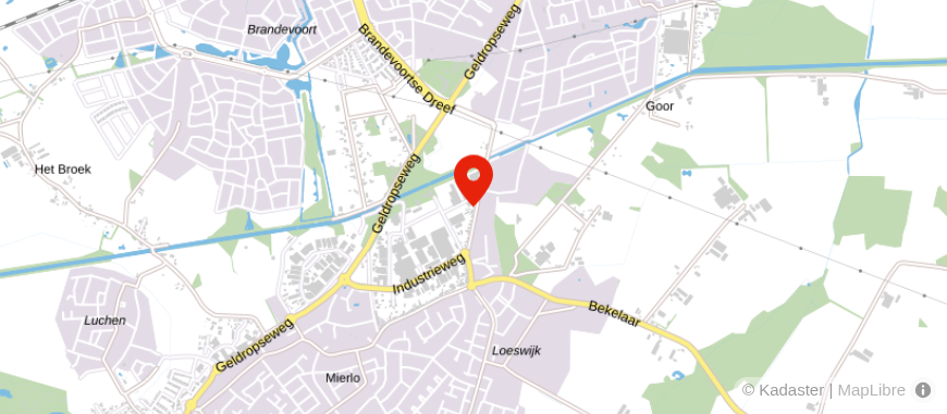 Locatie van Geld & Woning Mierlo-Brandevoort