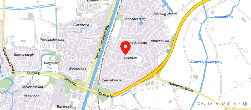 Locatie van De Hypotheekshop Oost Souburg