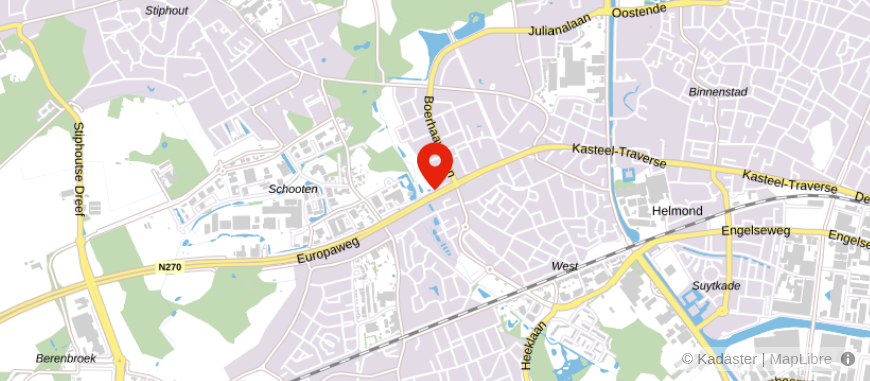 Locatie van Rivez-Zuiderhuis, kantoor Helmond
