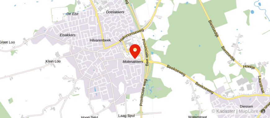 Locatie van Agriteam Midden Brabant