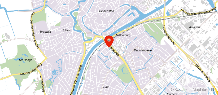 Locatie van Veldsink – Driekleur Middelburg