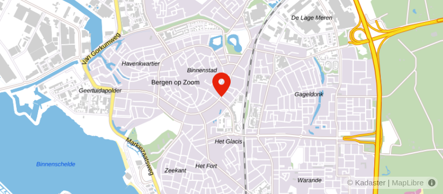 Locatie van De Hypotheker Bergen op Zoom
