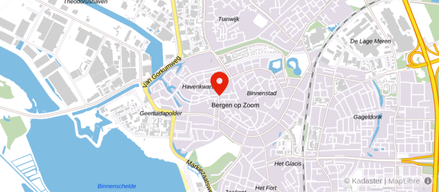 Locatie van De Hypotheekshop Bergen op Zoom
