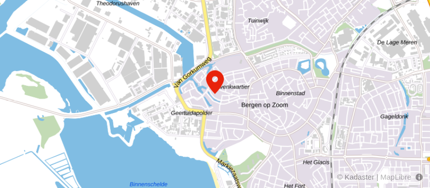 Locatie van Optima Bergen op Zoom