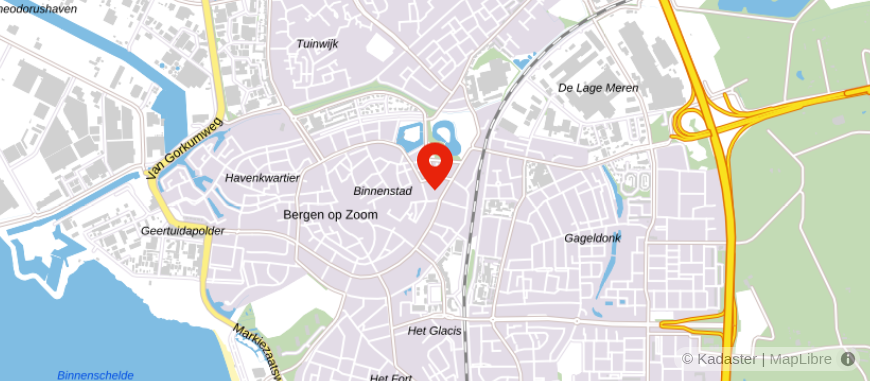 Locatie van Rabobank Bergen op Zoom