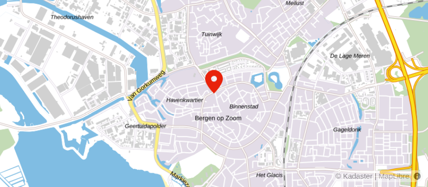 Locatie van Handelsbanken Bergen op Zoom