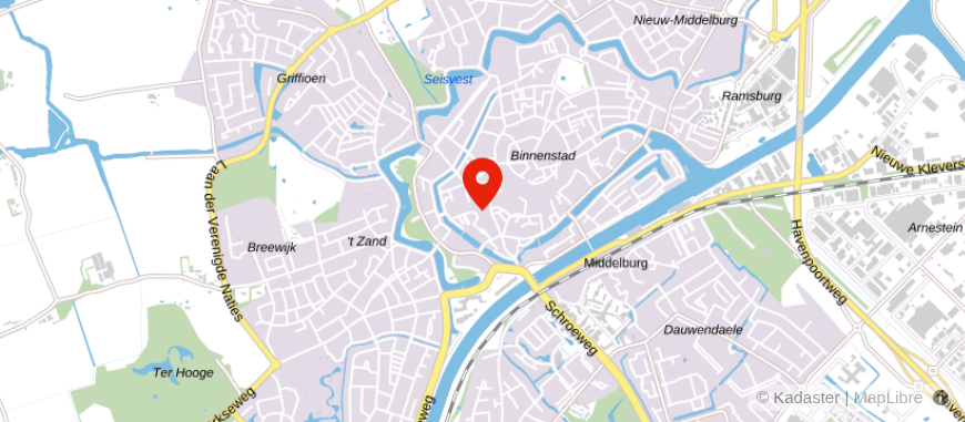 Locatie van Kuub Makelaars - Middelburg