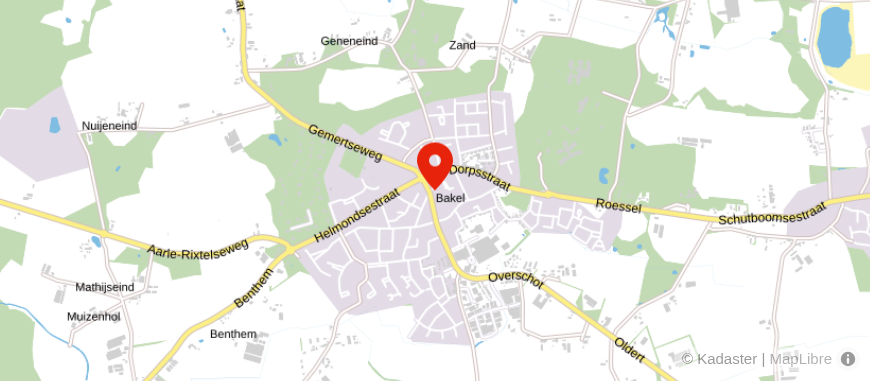 Locatie van Geld & Woning Bakel