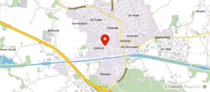 Locatie van Huiskamer Hypotheken Best Oirschot Eindhoven