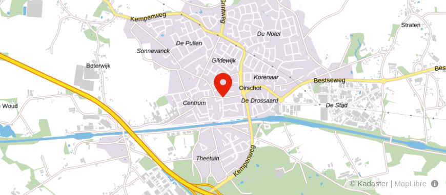 Locatie van van de Meerendonk Makelaars