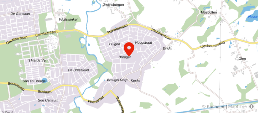 Locatie van Van Roon Makelaardij & Taxaties