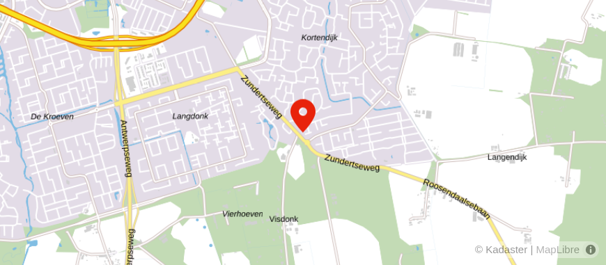 Locatie van DELA uitvaartcentrum in Roosendaal
