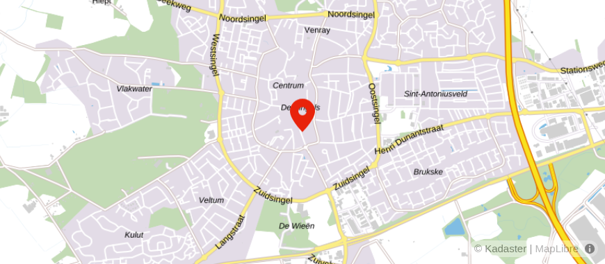 Locatie van Huis & Zeker Hypotheken Venray