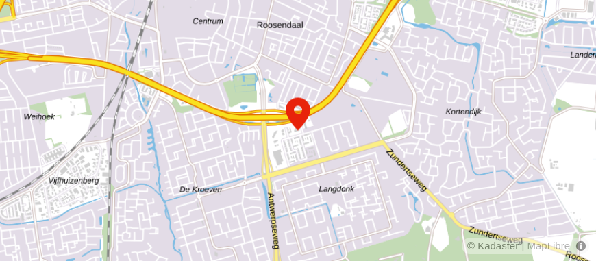 Locatie van aaff Roosendaal