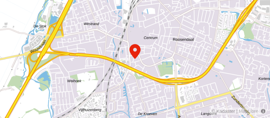 Locatie van Rabobank Roosendaal