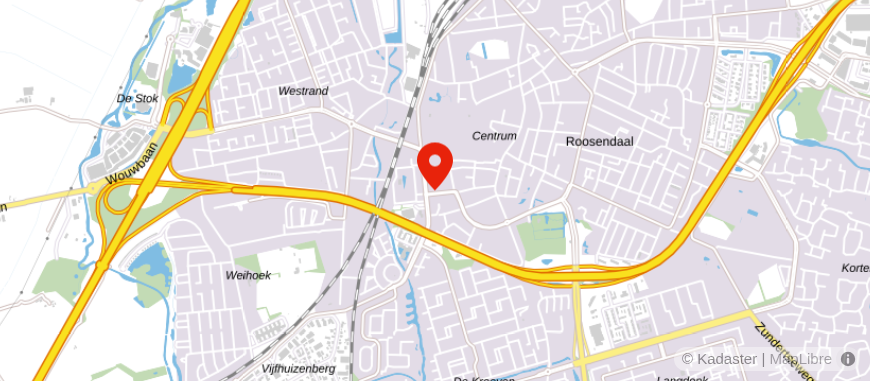 Locatie van De Hypotheker Roosendaal