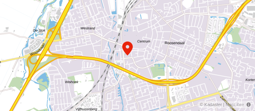 Locatie van De Hypotheekshop Roosendaal