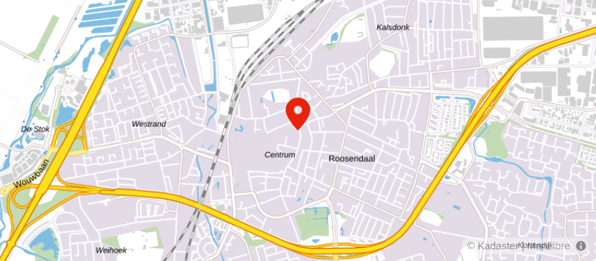 Locatie van Van Bruggen Roosendaal